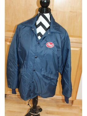 Vintage Post Cereal Employee Wind Breaker Advertising Jacket Sherpa Lining